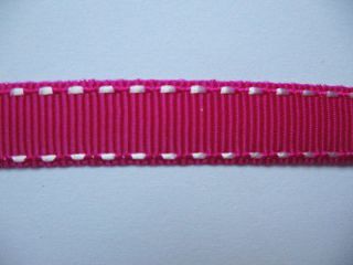 5yd 3/8 Saddle Stitch Grosgrain Ribbon 20 Colors U Pick RB053