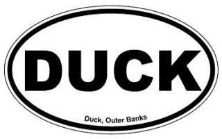 x3 Oval Decal  Beach  DUCK   Duck Outer Banks
