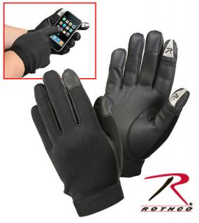 CELL PHONE TOUCH SCREEN COLD WEATHER GLOVES   BLACK MEDIUM POLICE 