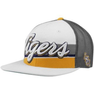 Top of the World LSU Tigers B Boy Snapback Hat   White/Gray