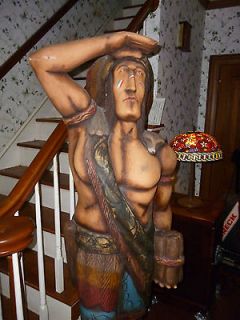 CIGAR STORE INDIAN SOLID WOOD 6  TALL