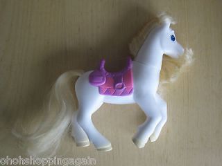   Explorer White Pony Horse 2006 Mattel Viacom Dollhouse Figure Saddle