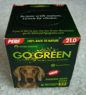 GOT POOP? GO GREEN biodegradable DOGGIE DUTY Bags 50 ct box~easy 