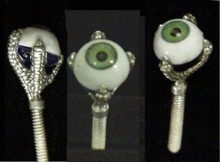 Sterling Silver Claw n Green Eye Tattoo Machine Contact Screw by FTW 