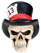 wicked Small Skull shifter knob Rat Rod shift top hat solid resin 2.5