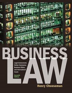 Business Law by Henry R. Cheeseman 2009, Hardcover