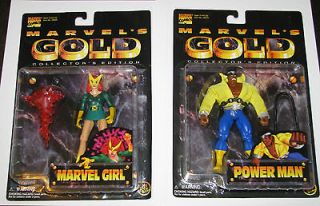 for 1 action figures MARVEL GOLD Power Man Marvel Girl NEW TOY BIZ 