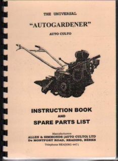 Auto Culto Autogardener Garden Tractor Instruction Book