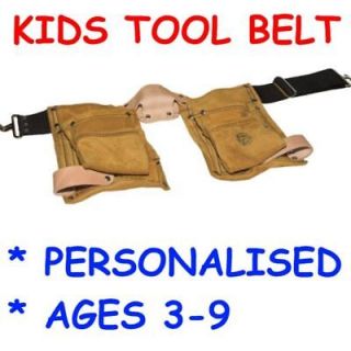 Childrens Kids Toy Tool Belt Set   Personalised Leather
