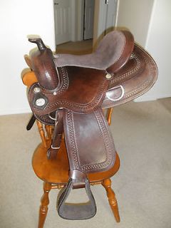 15 Brown Western Saddle, 10 Gullet by Frontier   Barely Used