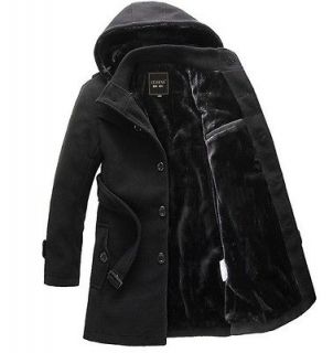   Mens Classic Korea Winter Warm Trench Coats Jackets Outwear #003