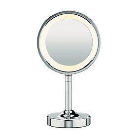 Conair Double Sided Table Top Makeup Lighted Round Mirror 1x+5x 