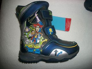 NEW TOY STORY 3 LIGHT UP SNOW BOOTS BOYS TODDLER SZ 9T RETAILS $44.99