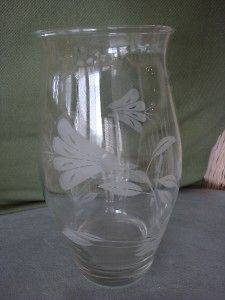PASABAHCE Etched Glass VASE made in Turkey