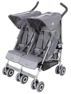 Maclaren Twin Techno   Silver Grey Charcoal Standard Stroller