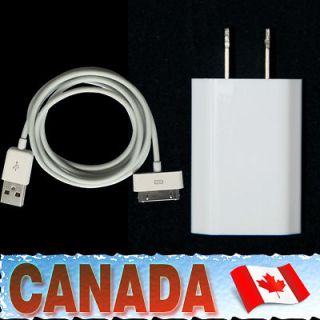 USB Data Cable Cord + AC Wall Charger for iphone 3G/3GS/4/4S/Verizon 
