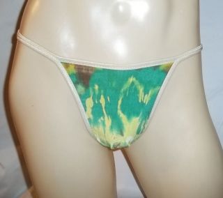 Mens Brief Bikini SEAMLESS Underwear GREEN TIE DYE Made in USA Your 