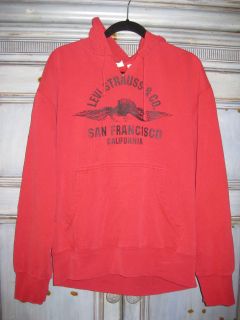 Levis red hooded sweatshirt size M