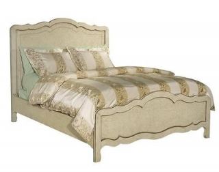   FRENCH PROVINCIAL KING SIZE BED, SOLID WOOD, ANTIQUE CREAM PAINT