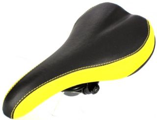 VELO Mountain Road Bike Seat Saddle Black Yellow NEW