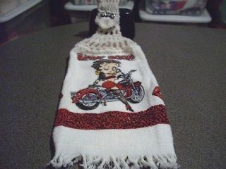 Betty Boop Biker Crochet Top Kitchen Towel