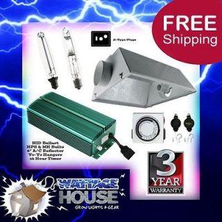 1000W 6 AIR COOLED MH & HPS DIGITAL GROW LIGHT PACKAGE COMBO SYSTEM 