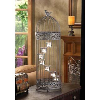Large chic decorative Accent Bird Cage shabby Candle Holder wedding 