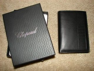 AUTHENTIC CALFSKIN CHOPARD MENS WALLET (black)   BRAND NEW IN BOX