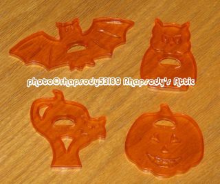Amscan Halloween Cookie Cutters vintage lot bat owl cat pumpkin