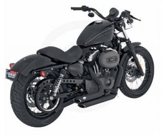 Vance & Hines BLACK SHORTSHOTS STAGGERED for 04 09 XL