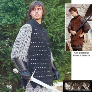 Black or Brown Leather Brigandine Suitable For Re enactment LARP