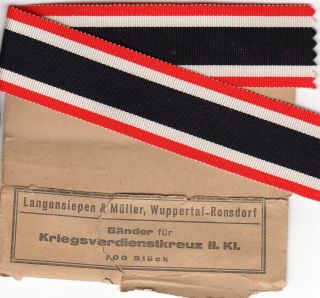 German WWII War Merit Cross Medal Ribbon iron