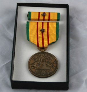 Original Vietnam War Service Medal & 1 Bronze Star GI Issue