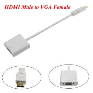 HDMI Male to VGA Female Video Cable Cord Converter Adapter 1080P for 