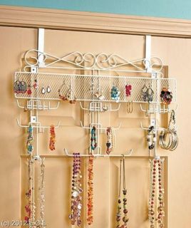  DOOR OR WALL MOUNT JEWELRY VALET TANGLE FREE STORAGE HOLDER ORGANIZER
