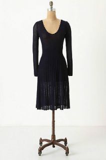 NEW Anthropologie SPARROW Pointelle Sweater Dress in Navy, SZ LARGE