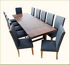 13 Pc Solid Wood Dining Table Chair Set for 12 People Large Family 