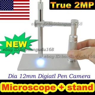   2MP USB Handheld Digital Pen Microscope Webcam Camera With Metal Stand