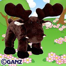WEBKINZ MOOSE DECEMBER 2012 POM PET OF MONTH lots of fun NEW with Tag