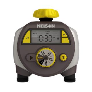 Nelson 56612 Dual Outlet Electronic Hose Water Timer Battery Powered