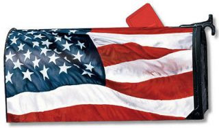 MAILWRAP OVERSIZE STAR SPANGLED BANNER MAGNETIC MAILBOX COVER   NEW