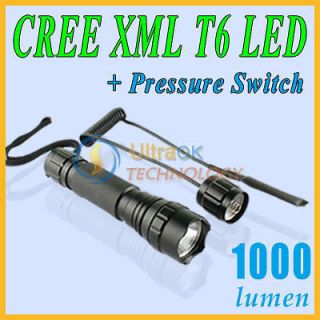1000 lumens CREE XM L T6 LED Flashlight Torch Light Lantern with 