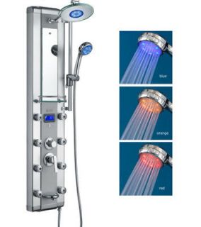 Aluminum massage shower tower head tub spout panel & fog jets panel 