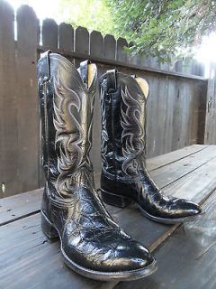 NOCONA Western Cowboy boots crocodile alligator Made in USA low heel 