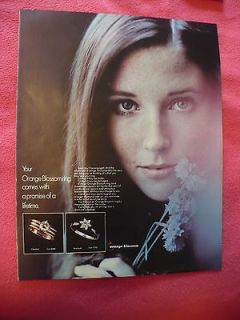 1968 ORANGE BLOSSOM PROMISE OF A LIFETIME ENGAGEMENT RING JEWELRY AD