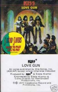 KISS/love gun HARD ROCK heavy metal NEW rare cassette TAPE