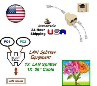 BONUS** Ethernet 3 Way LAN Network Cable Splitter ZD