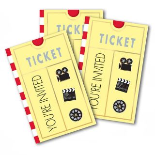 Hollywood Movies Lights Camera Action Tickets Folded Party 