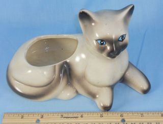 Siamese Cat Ceramic Planter Seal Point Kitty