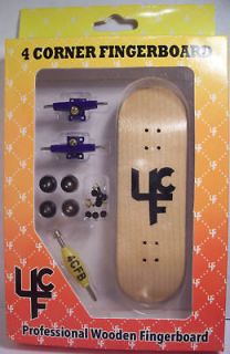 Complete Wooden Fingerboard Bearing Wheels Graphic Logo